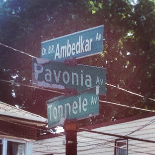 Dr. B. R. Ambedkar avenue on Tonnele and Pavonia intersection, New Jersey City, USA