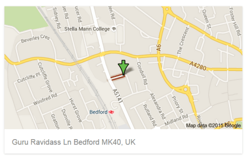 Guru Ravidas Lane, Bedford, UK (Google Maps)