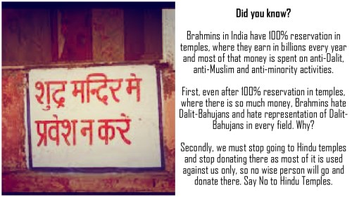 Say No To Hindu Temples