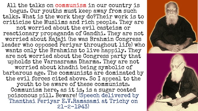 Periyar on Communism, Ganghi