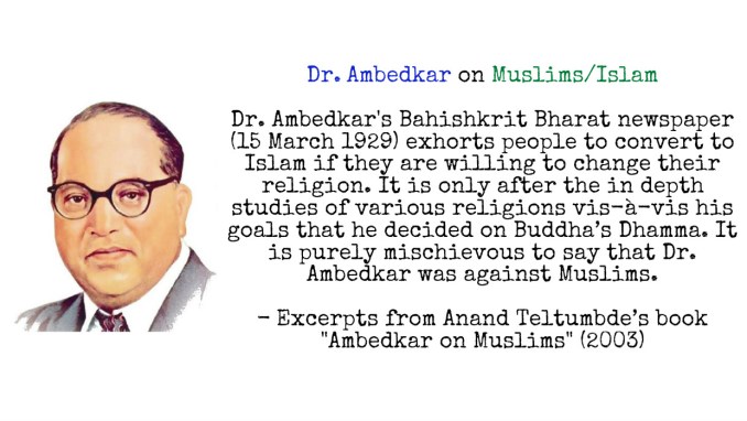 Dr. Ambedkar on Muslims